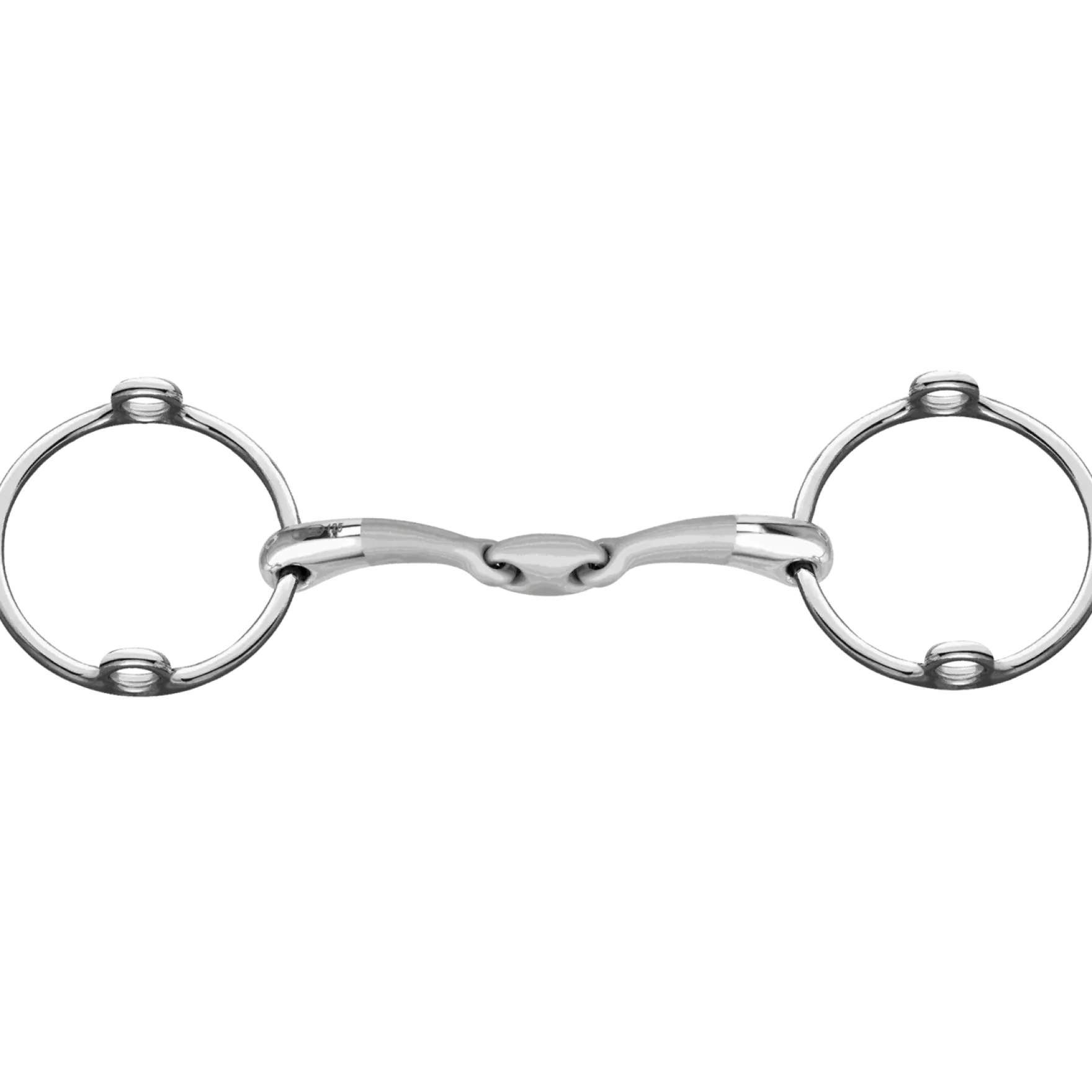 Aufziehtrense, SATINOX, doppelt gebrochen