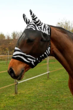 Fliegenmaske Zebra mit Ohrenschutz