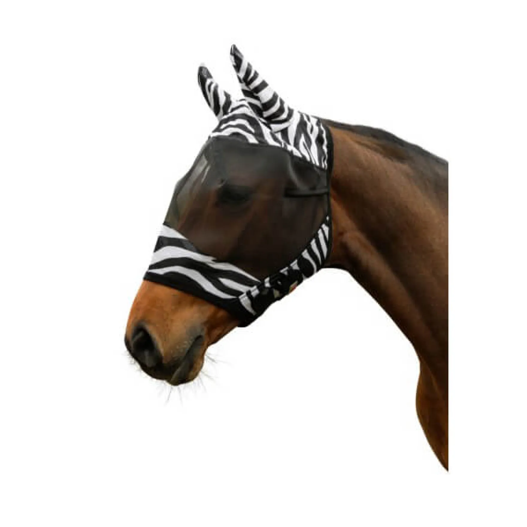 Fliegenmaske Zebra mit Ohrenschutz