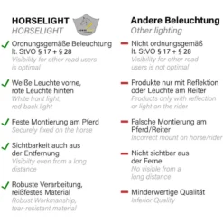 Frontleuchte Horselight, weiße Frontleuchte