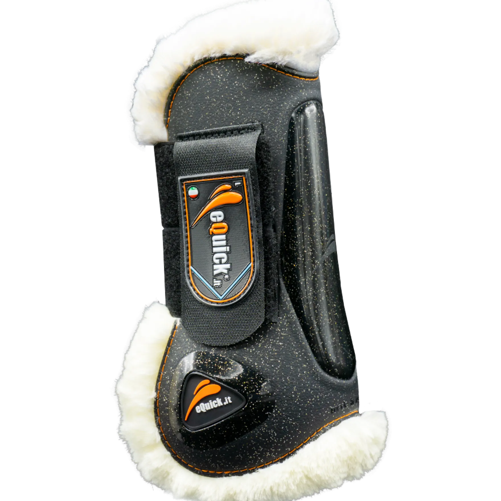 Gamasche eLight Fluffy Glitter, mit Kunstfell