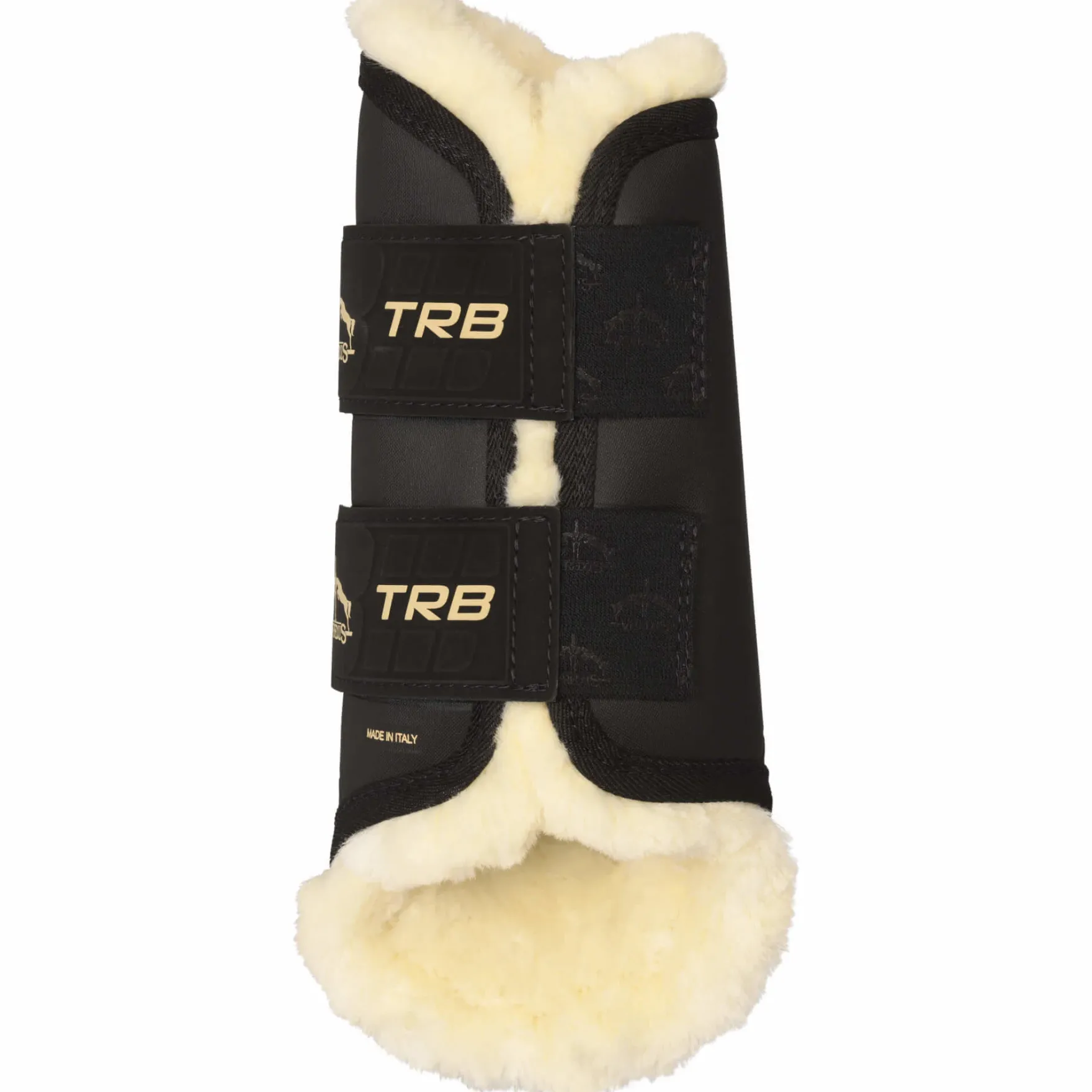 Gamaschen TRB Save the Sheep Hinten, Dressurgamaschen, mit Kunstfell