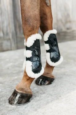 Gamaschen Vegan Sheepskin Bamboo Elastic, Kunstfell