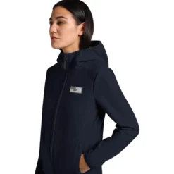 Jacke Damen Bonded Jacquard Jersey, Softshell Jacke, Kapuzenjacke