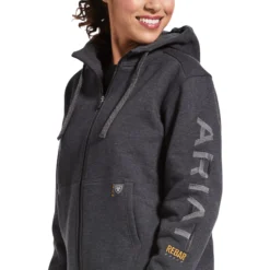 Jacke Damen Rebar All-Weather Full Zip Hoodie, Sweatjacke