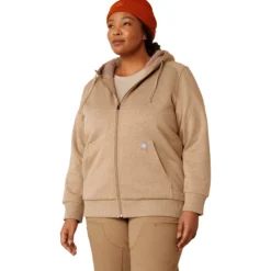 Jacke Damen Rebar All-Weather Sherpa Full Zip, Kapuzenjacke