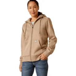 Jacke Damen Rebar All-Weather Sherpa Full Zip, Kapuzenjacke
