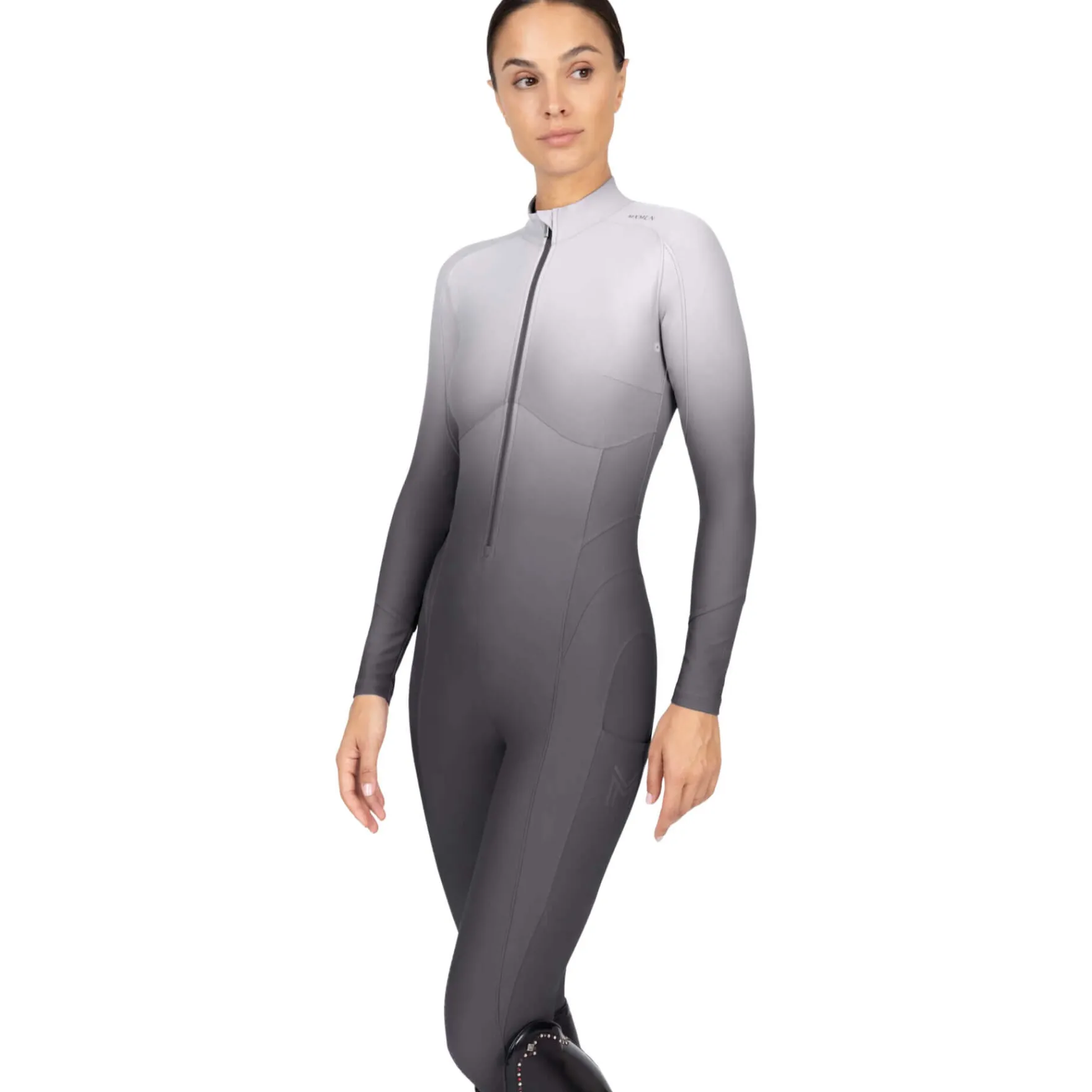 Jumpsuit Damen Ombré, Reitjumpsuit, Vollbesatz, Full-Grip, langarm