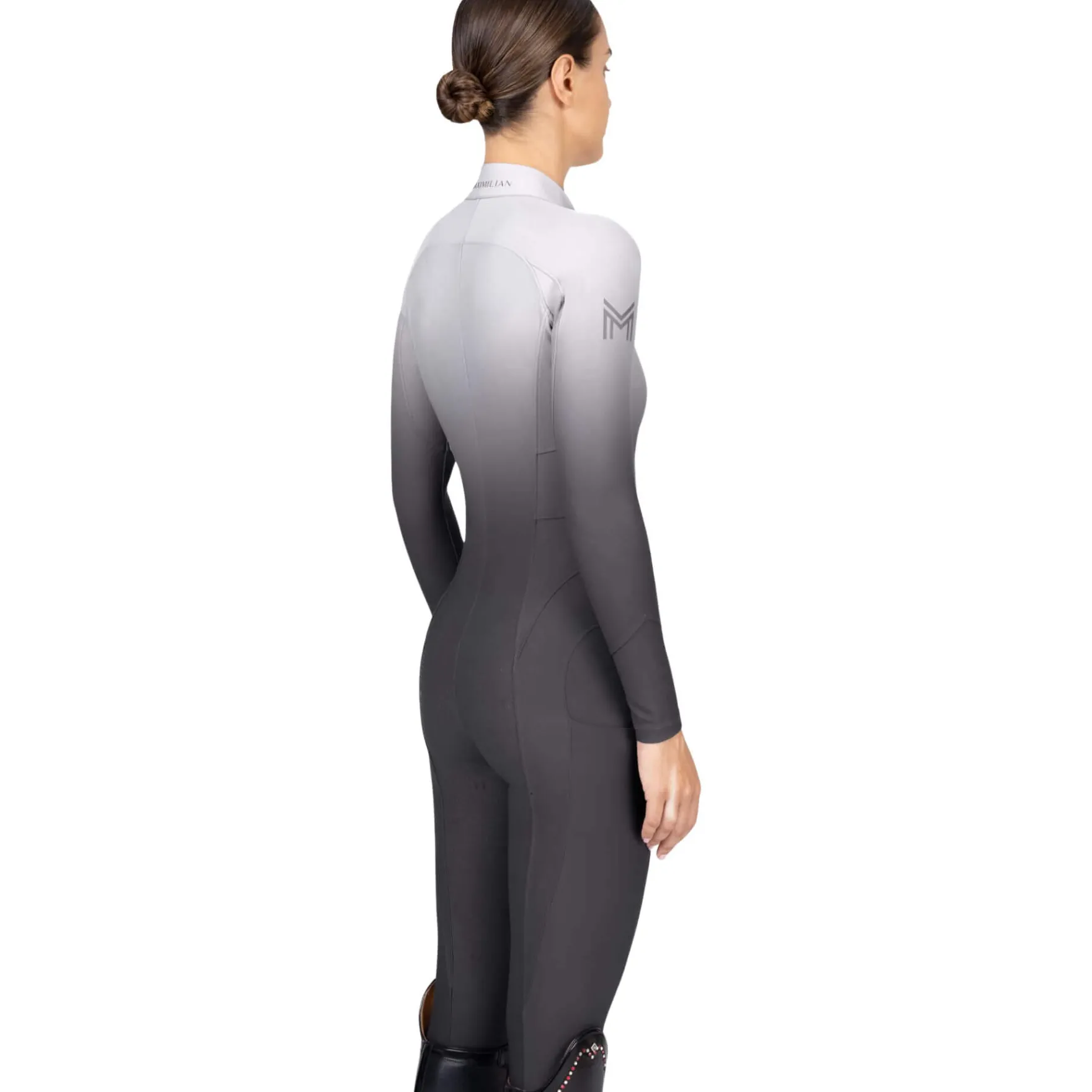 Jumpsuit Damen Ombré, Reitjumpsuit, Vollbesatz, Full-Grip, langarm