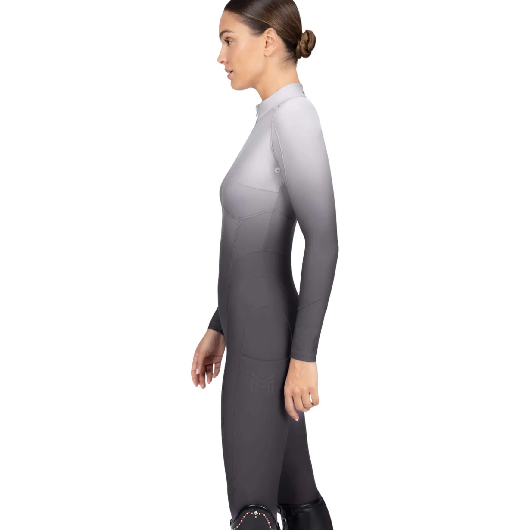 Jumpsuit Damen Ombré, Reitjumpsuit, Vollbesatz, Full-Grip, langarm