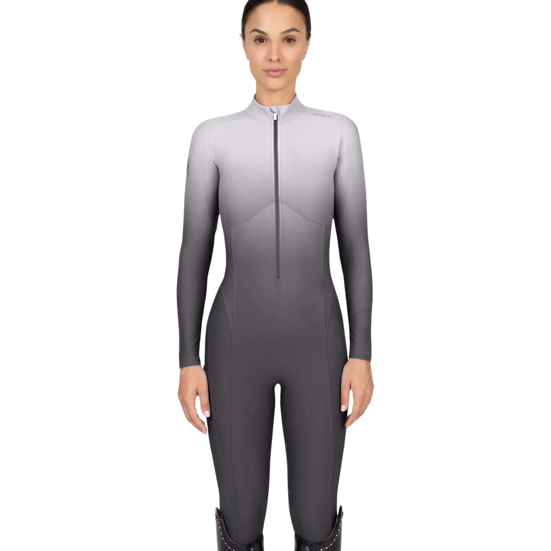 Jumpsuit Damen Ombré, Reitjumpsuit, Vollbesatz, Full-Grip, langarm