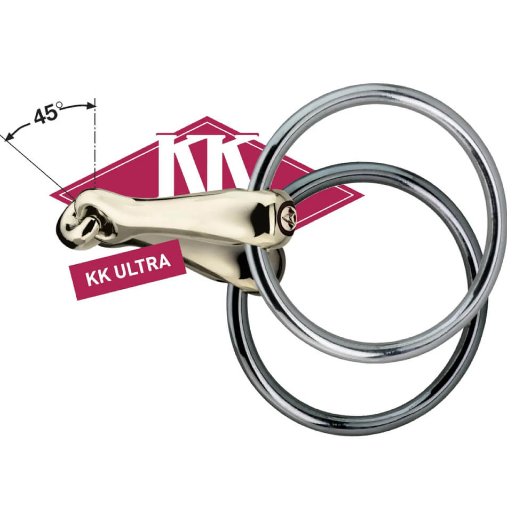 KK ULTRA Wassertrense, dick, doppelt gebrochen, Gebiss