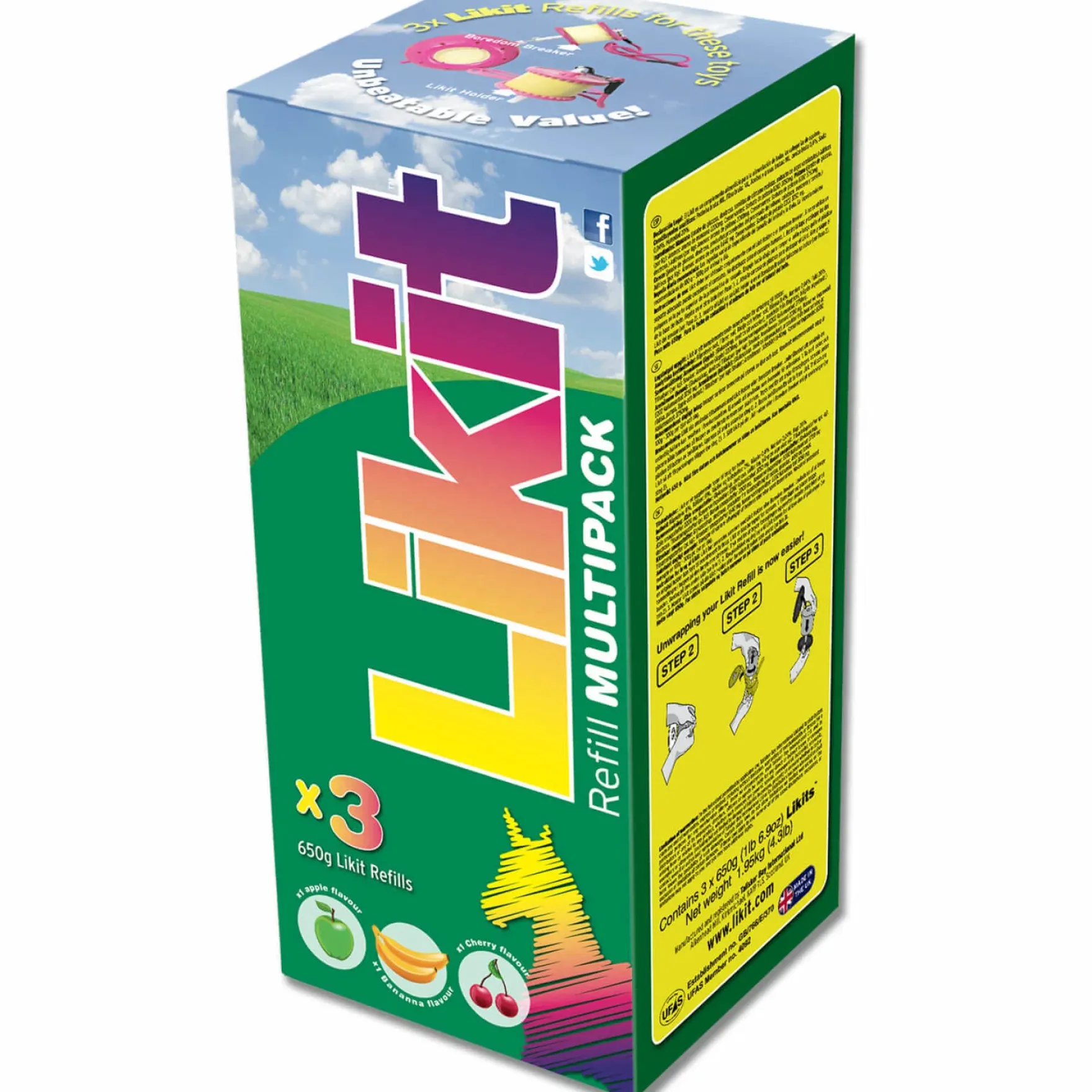 Likit Refill Multipack, Sammelpackung, 3 x 650 g