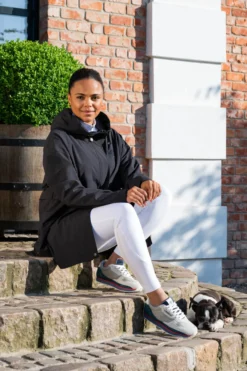 Mantel Damen Athleisure FS26, Regenmantel, Regenponcho, mit Kapuze
