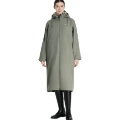 Mantel Damen HydroShield HW25, Regenmantel, Reitmantel, wasserdicht, mit Kapuze
