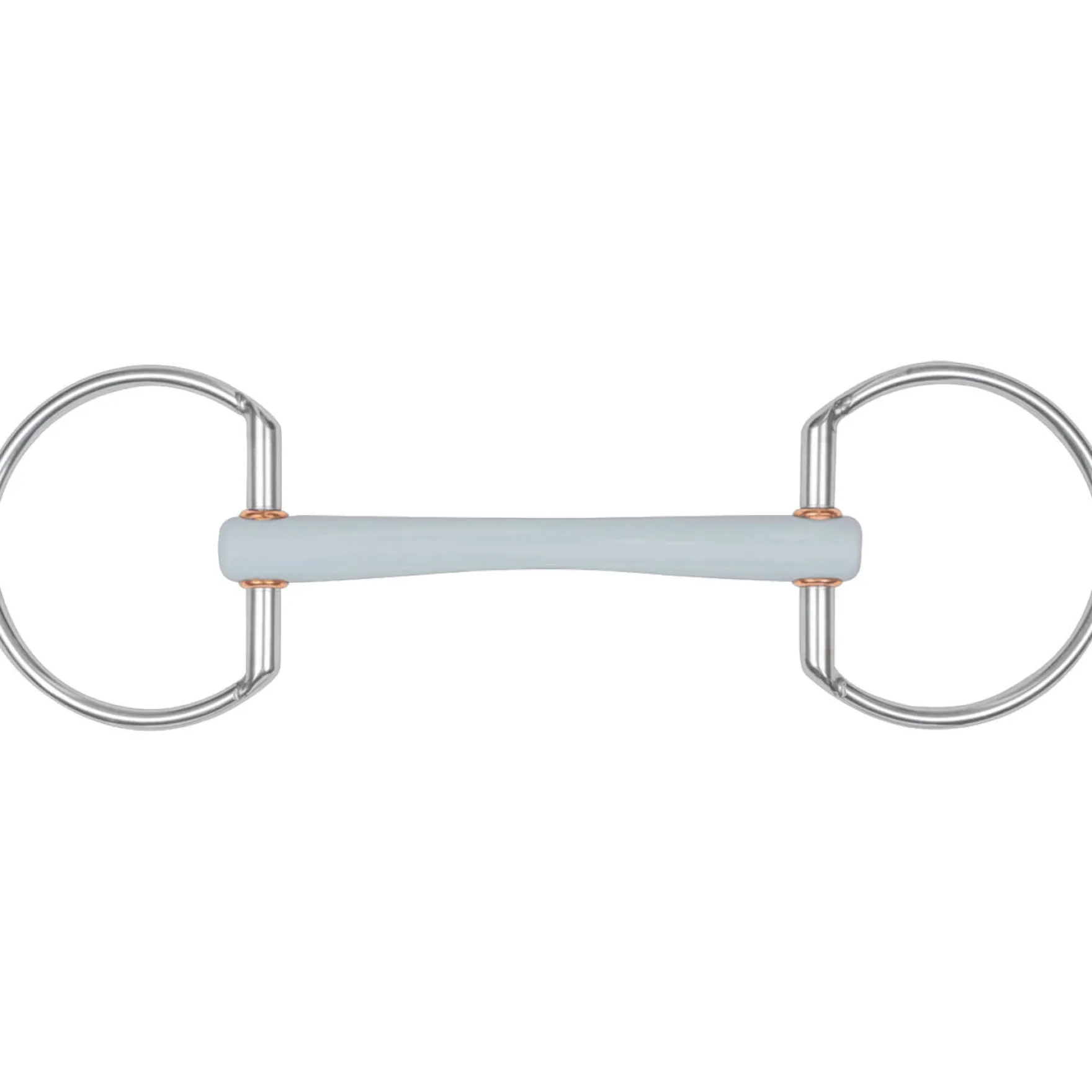Olivenkopftrense Comfortstange Soft, dünn, Ring 7,5 cm, Olivenkopfgebiss