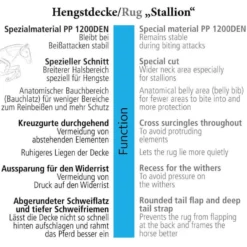 Outdoordecken Stallion, Hengstdecke, 400 g