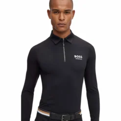 Polo Herren Elton Signature Stripe, Trainingsshirt, langarm