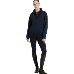 Pullover Damen Keira Quarter Neck, Sweatshirt