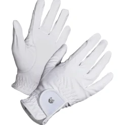 Reithandschuhe Damen Motion White, Kunstleder