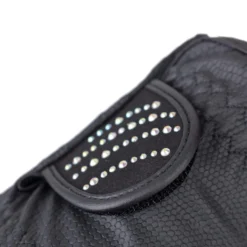 Reithandschuhe Dubai, mit Glitzersteinen, Kunstleder
