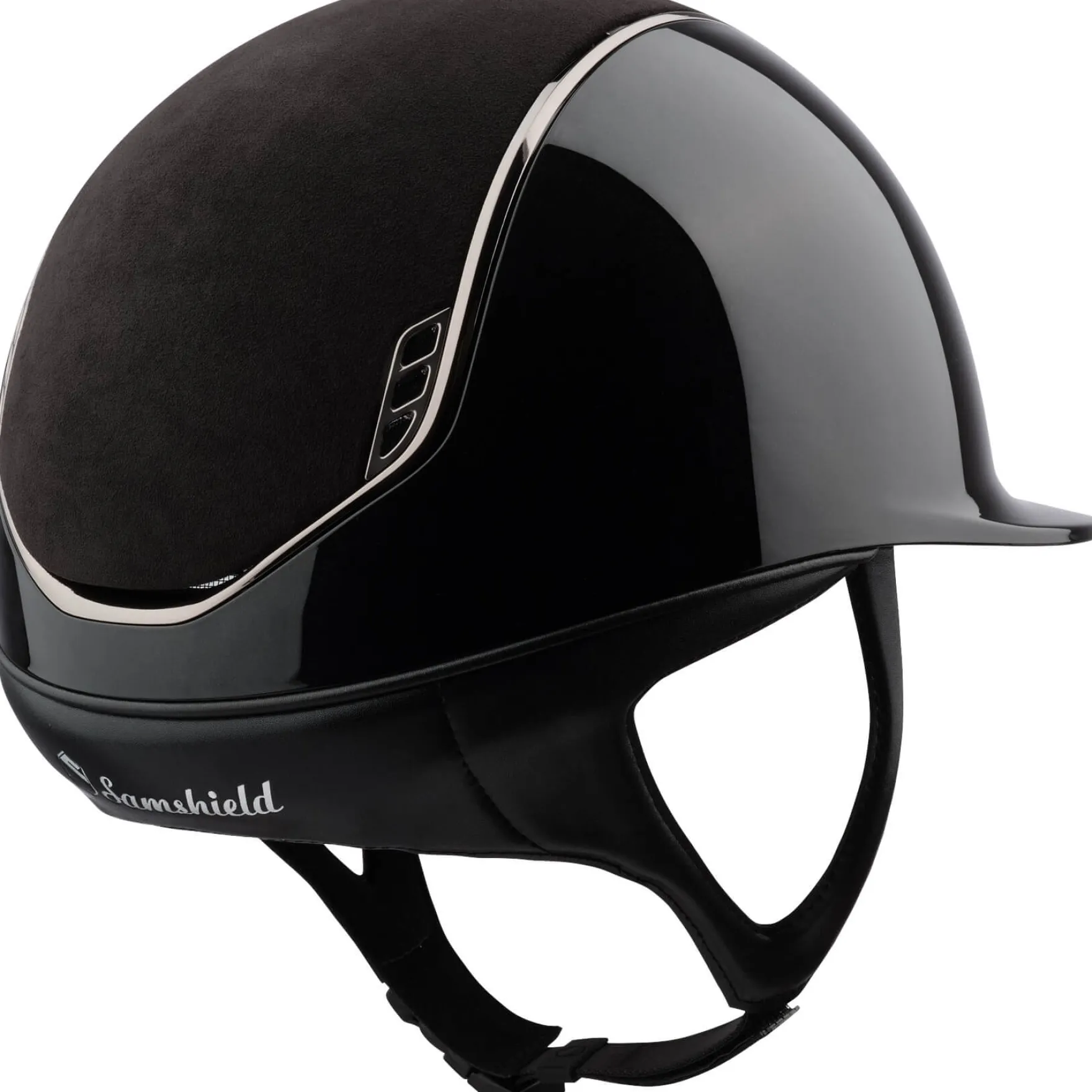 Reithelm Classic 2.0 SG, Top Alct Blk, Trim Blk Chrm, Blason Crystal Fabric Metal Eclipse