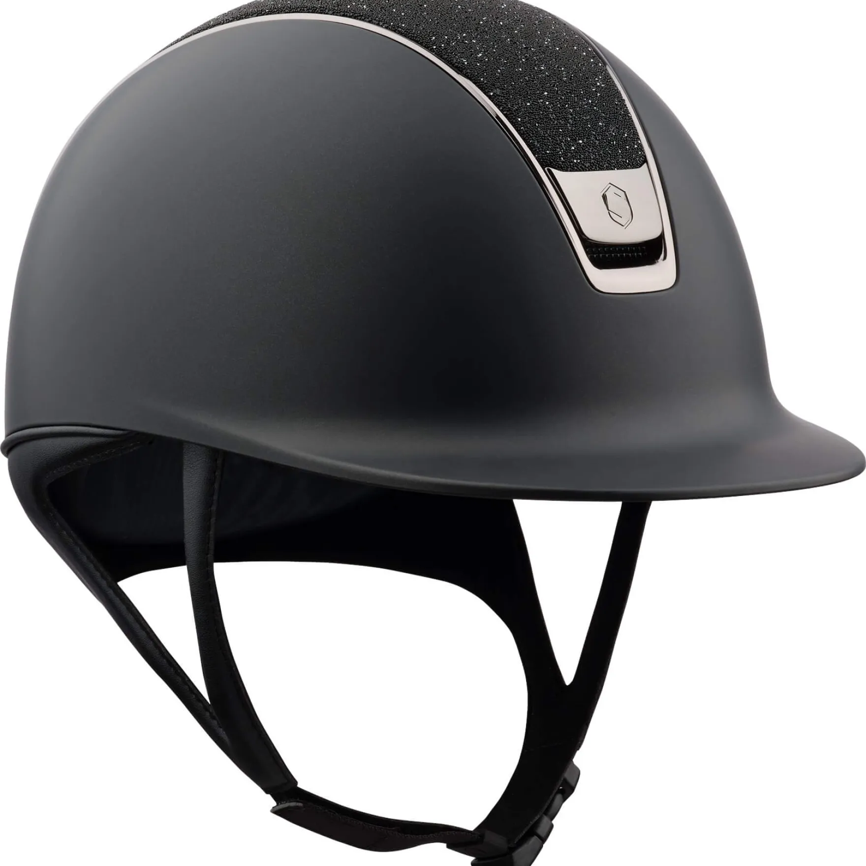 Reithelm Classic 2.0 Shadowmatt, Top Crystal Fabric Black, Trim + Blason Black Chrome