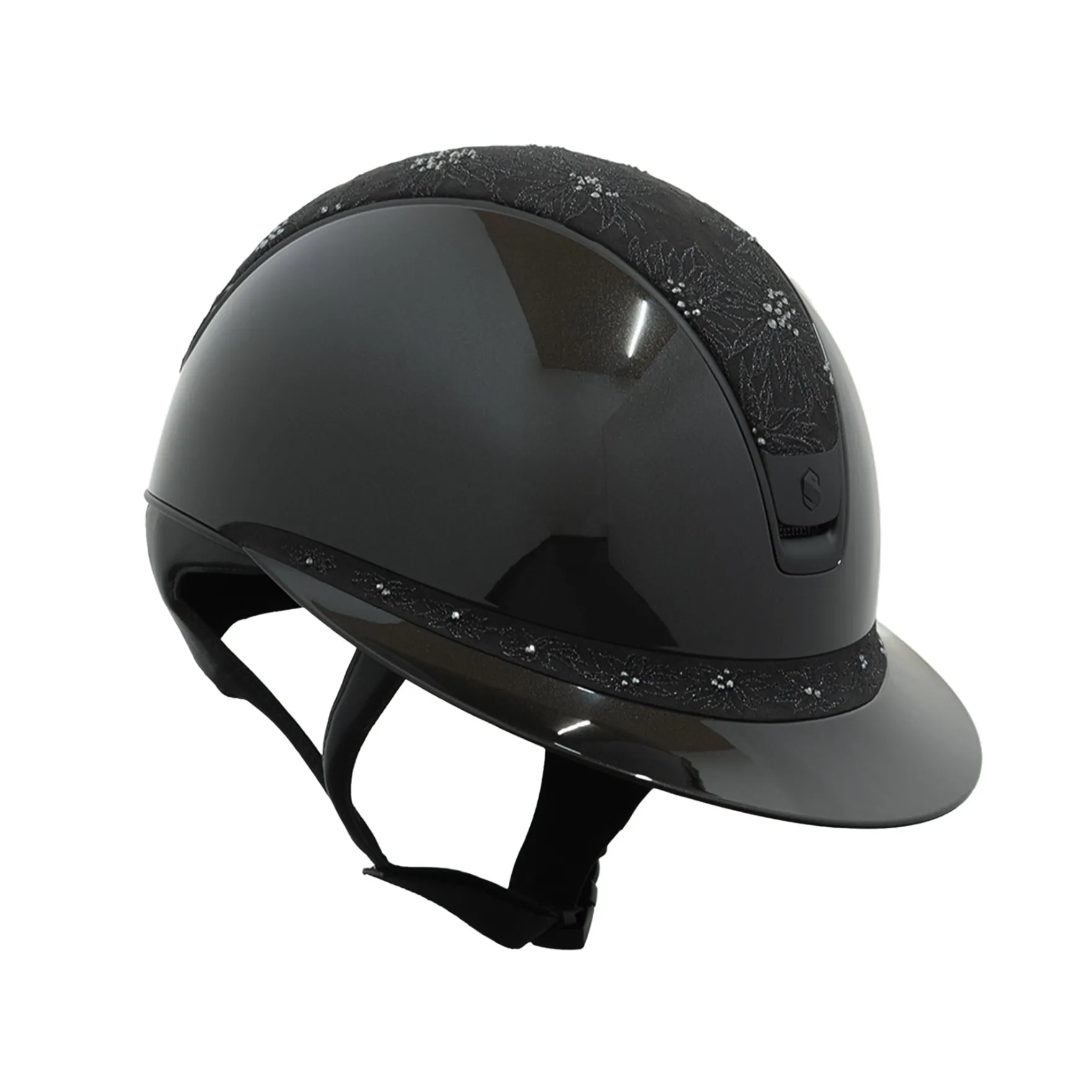 Reithelm Miss Shield 2.0 SG, Top + Frontal Band Spring Flower, Trim + Blason Matt Black