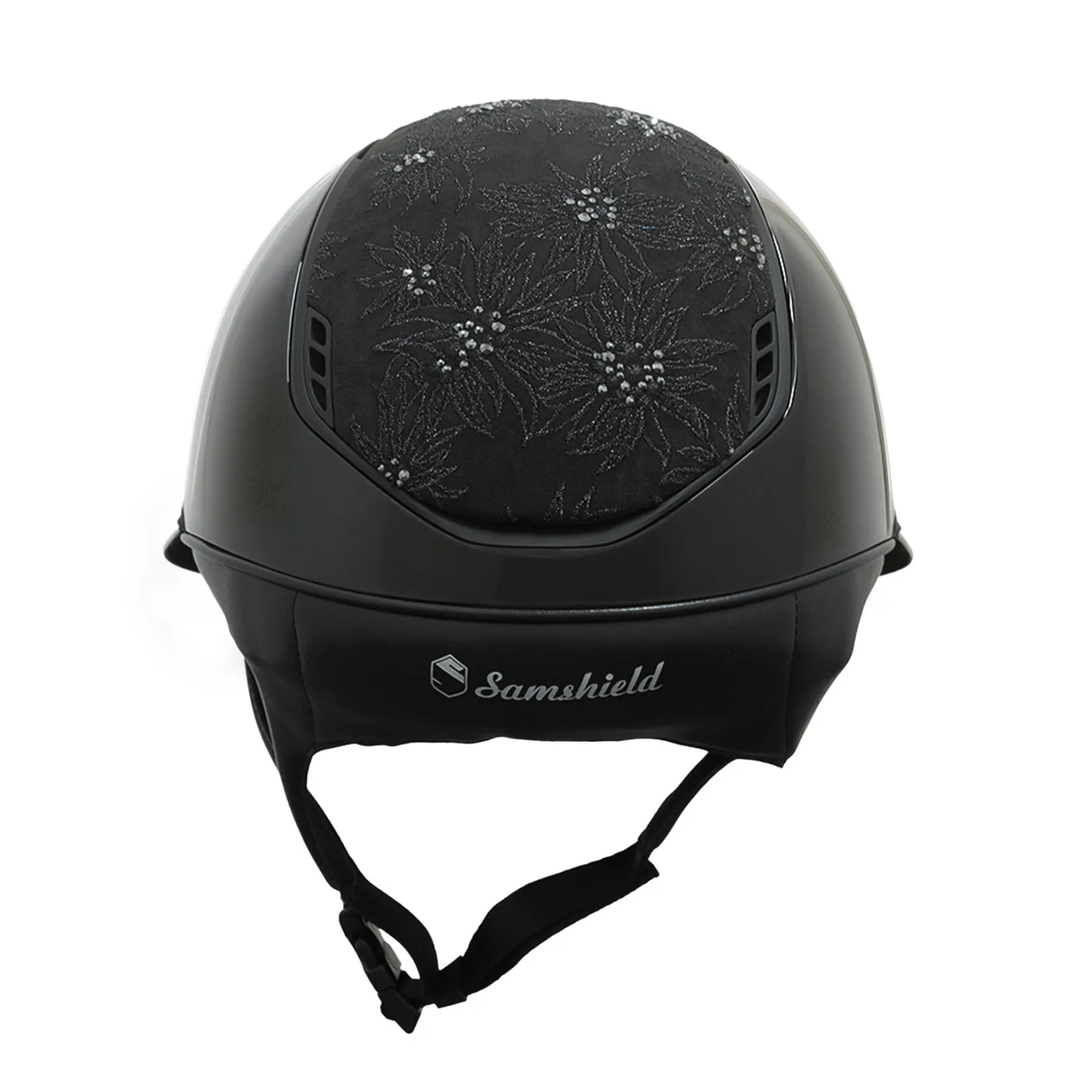Reithelm Miss Shield 2.0 SG, Top + Frontal Band Spring Flower, Trim + Blason Matt Black