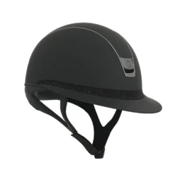Reithelm Miss Shield 2.0 Shadowmatt, FB Crystal Fabric Swarovski, Trim+Blason Black Chrome