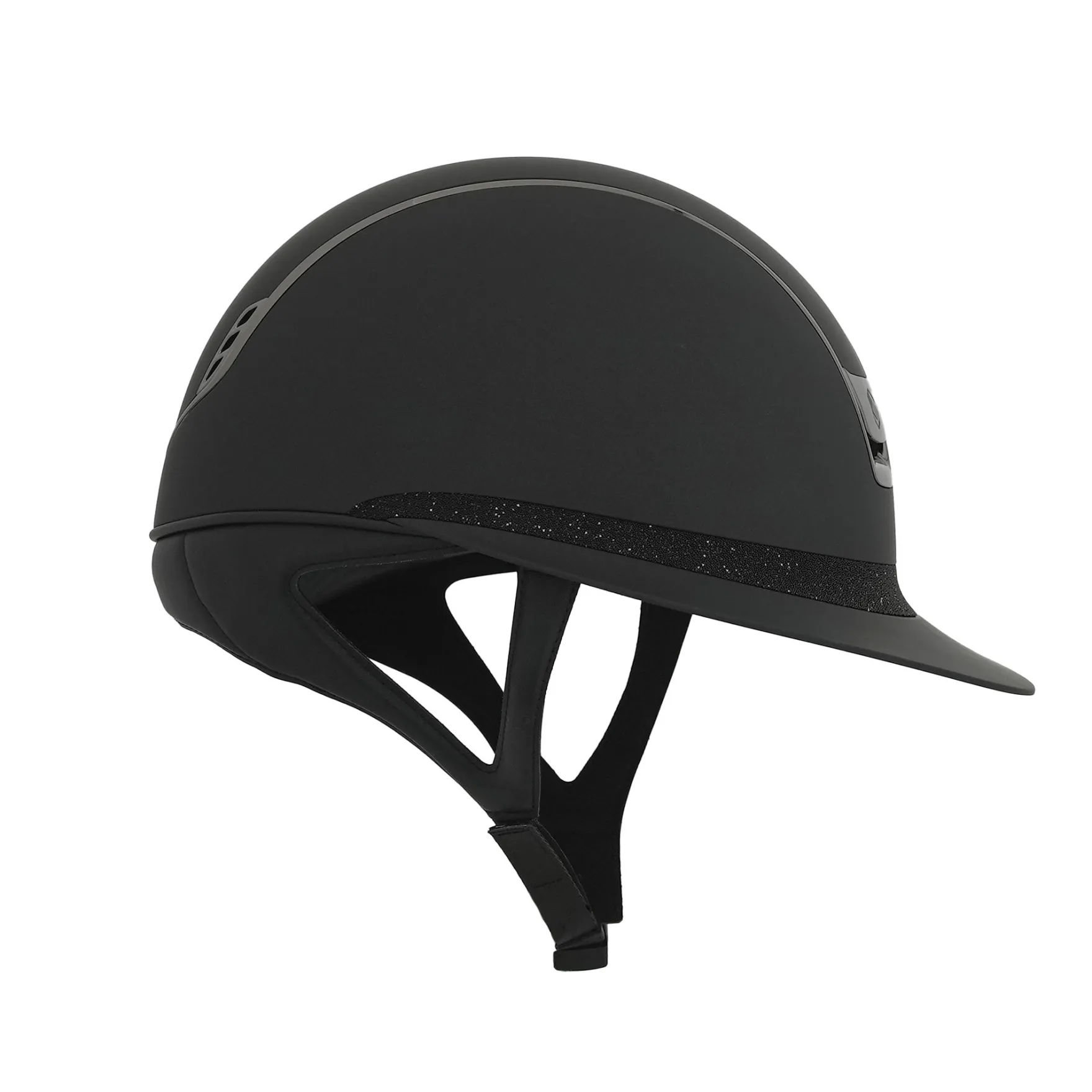 Reithelm Miss Shield 2.0 Shadowmatt, FB Crystal Fabric Swarovski, Trim+Blason Black Chrome