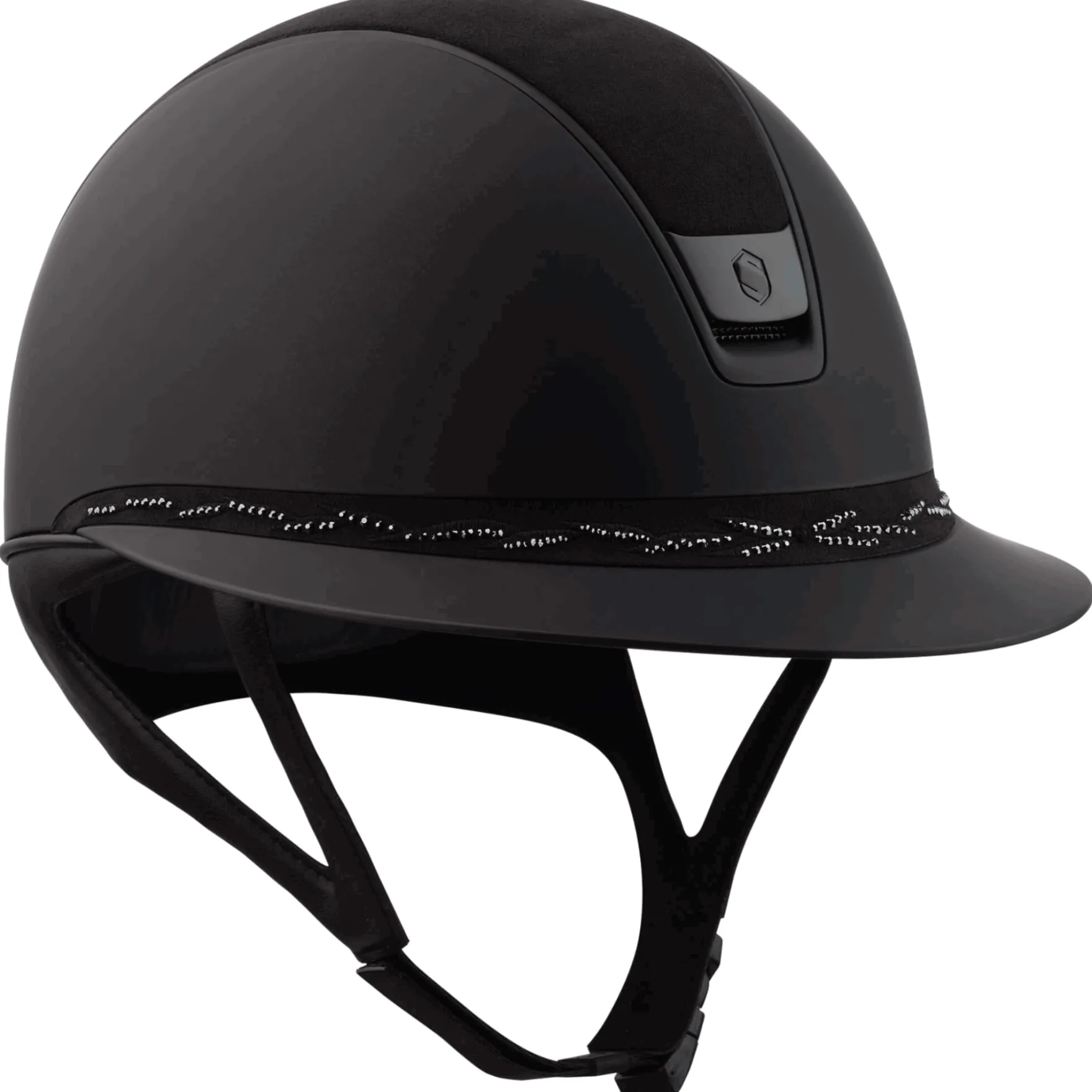 Reithelm Miss Shield 2.0 Shadowmatt, Top Alct, FB Flower Swarovski, Blason+Trim Matt Black