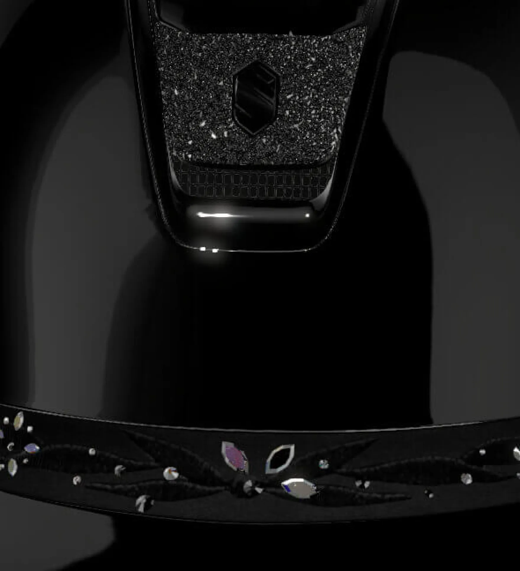 Reithelm MS 2.0 SG,FB Flwr Sw Jewelry Majestic Blk, Trim Blk Chrme, Blason Crystal Fab Blk