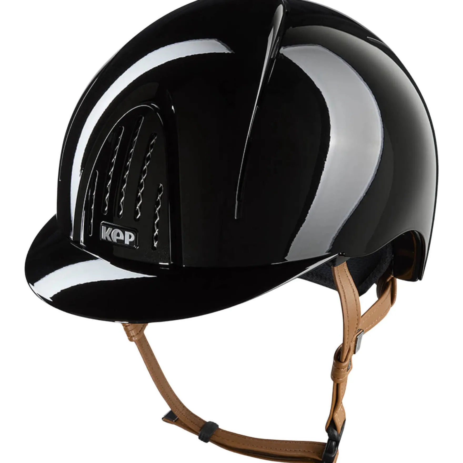 Reithelm Smart NOVA Metal Polish mit Beigen Kinnriemen