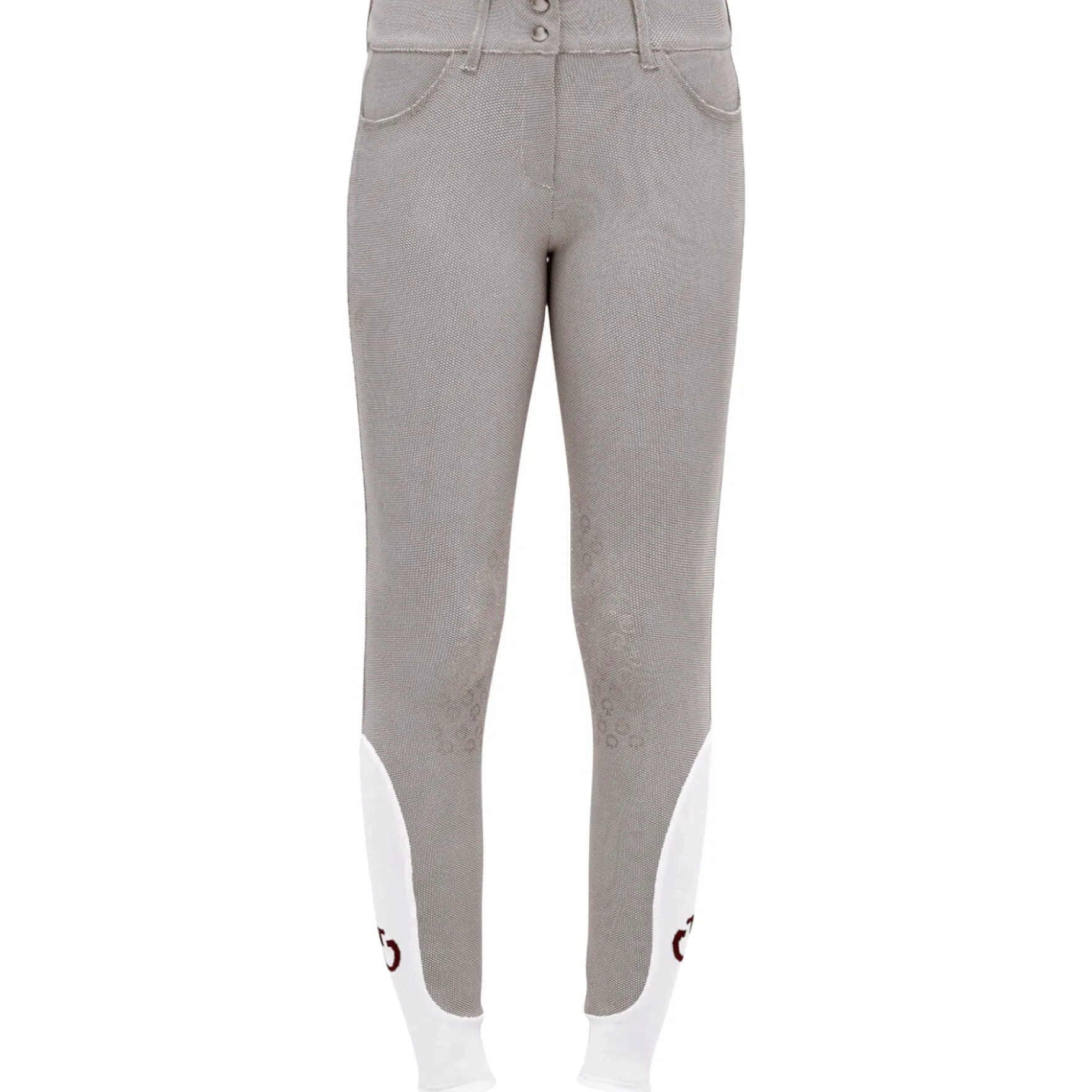 Reithose Damen American Breeches, High Waist, Kniebesatz, Knee-Grip