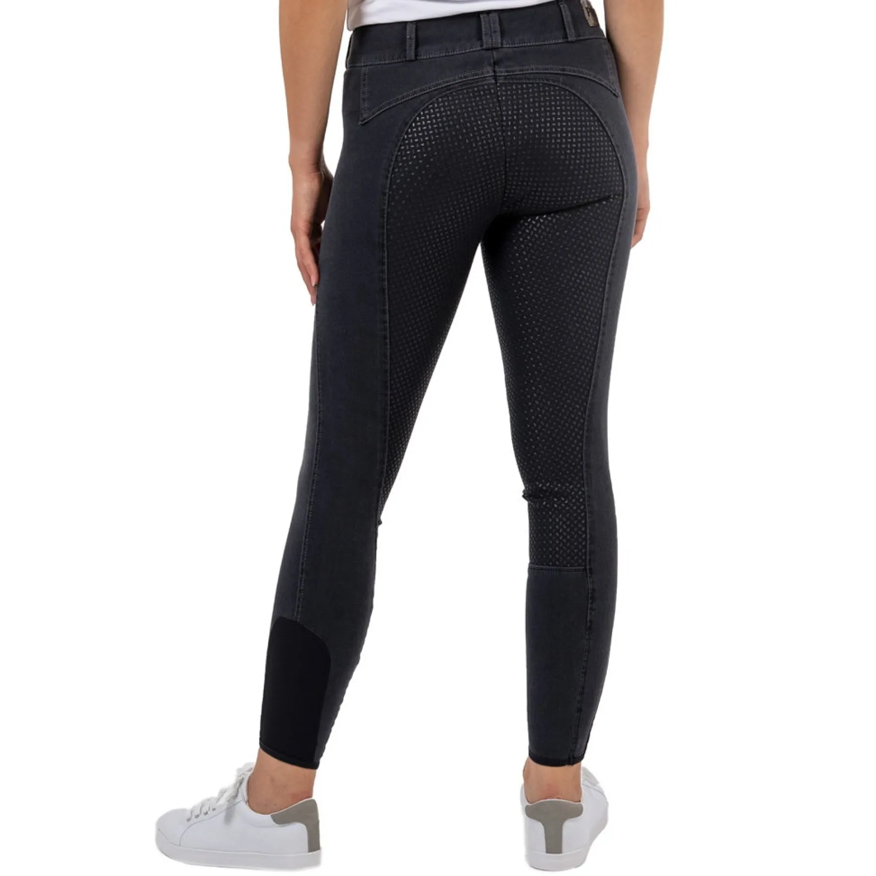 Reithose Damen Candela Jeans DuraGrip, Vollbesatz, Full-Grip