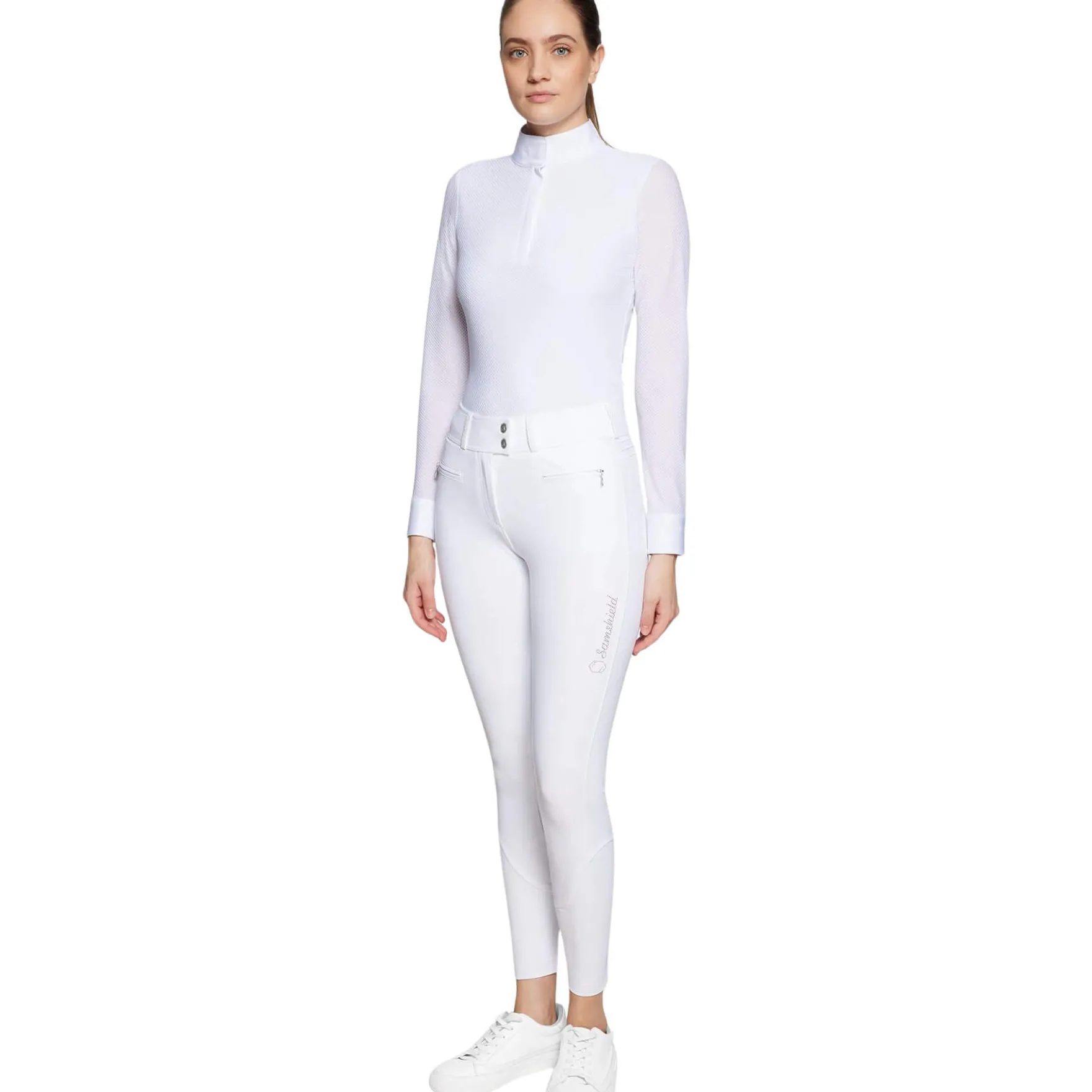 Reithose Damen Claranova FS25, Vollbesatz, Full-Grip, UV-Schutz