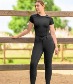 Reithose Damen Comfort Ride Silikon, Vollbesatz, Full-Grip