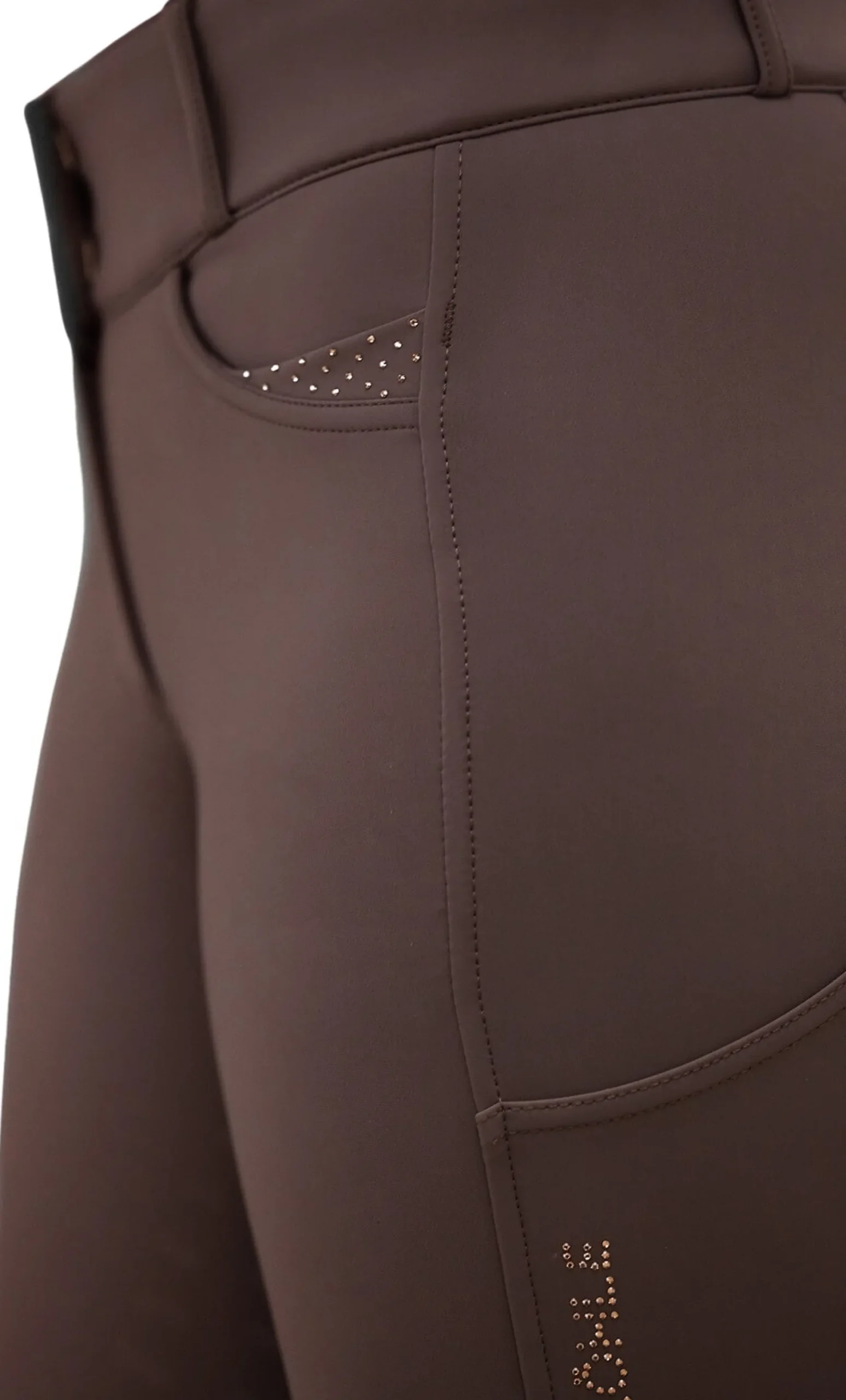 Reithose Damen Darleen KG, High Waist, Kniebesatz, Knee-Grip