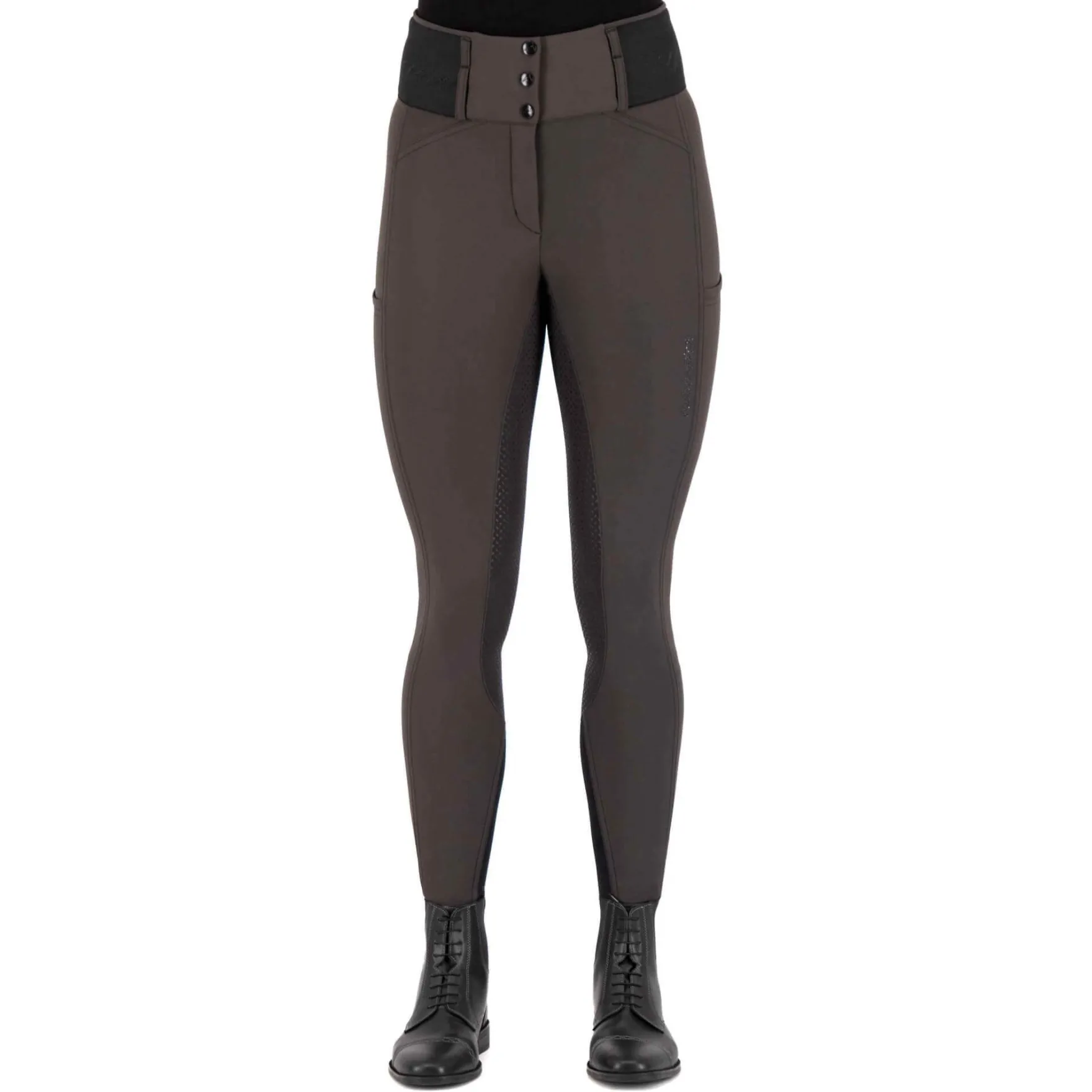 Reithose Damen ESAthletic leanline HW24, Vollbesatz, Full-Grip, Winterreithose