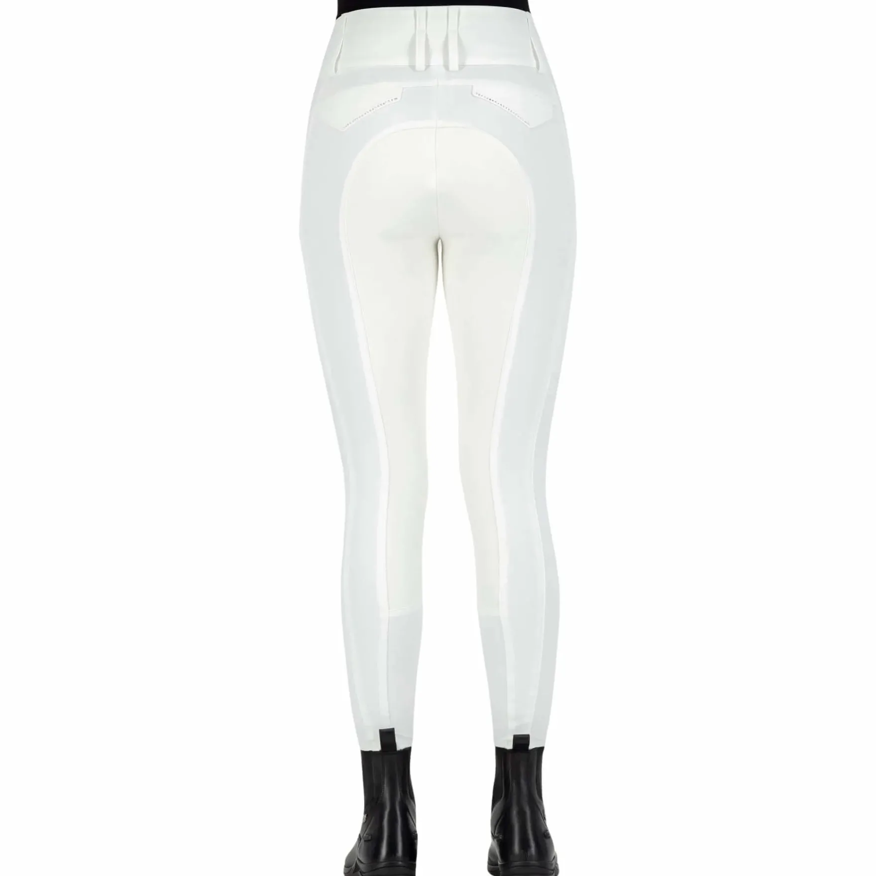 Reithose Damen ESAurelia Competition, High Waist, Vollbesatz