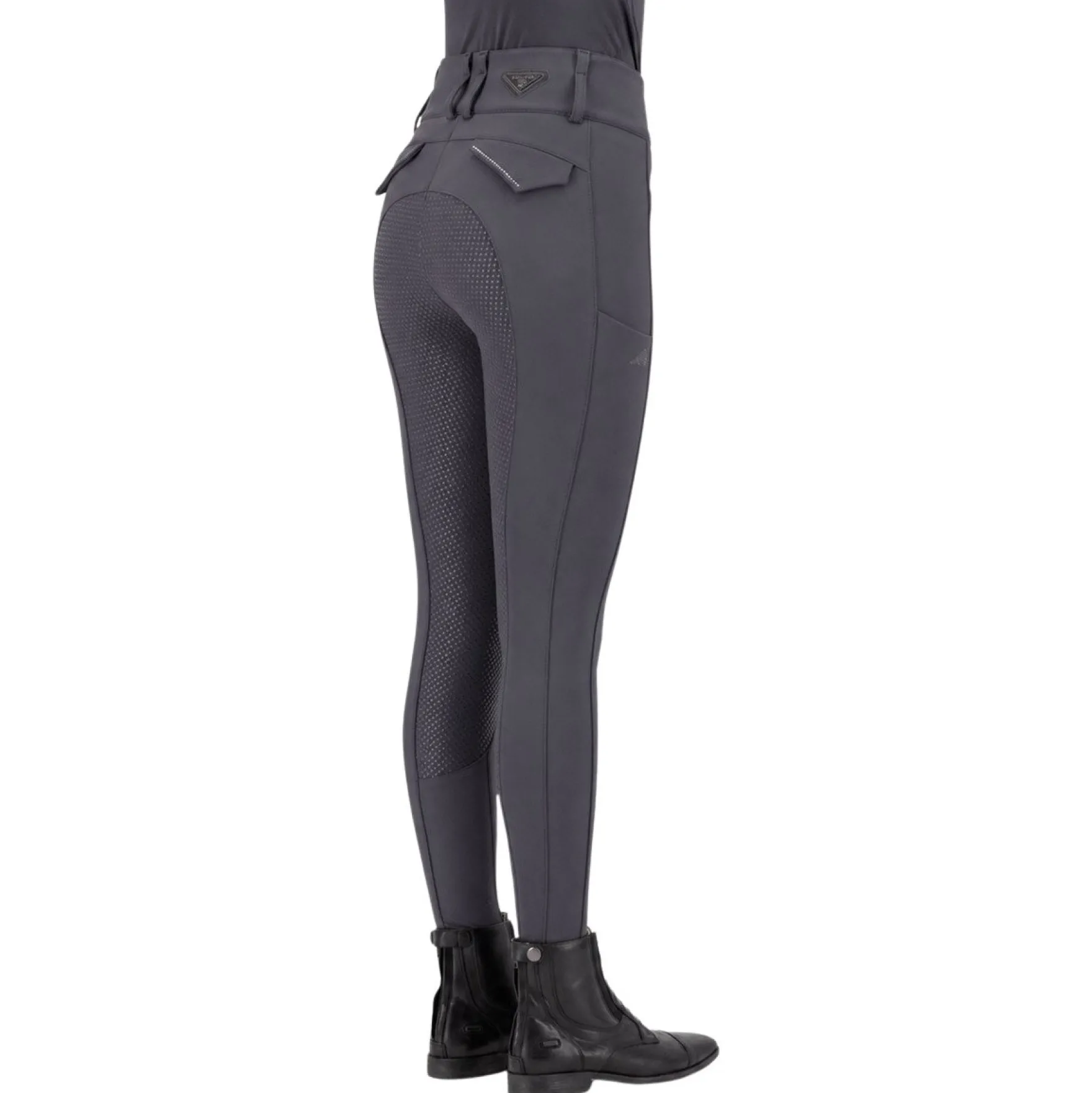 Reithose Damen ESAurelle Diamond, Vollbesatz, Full-Grip, High Waist