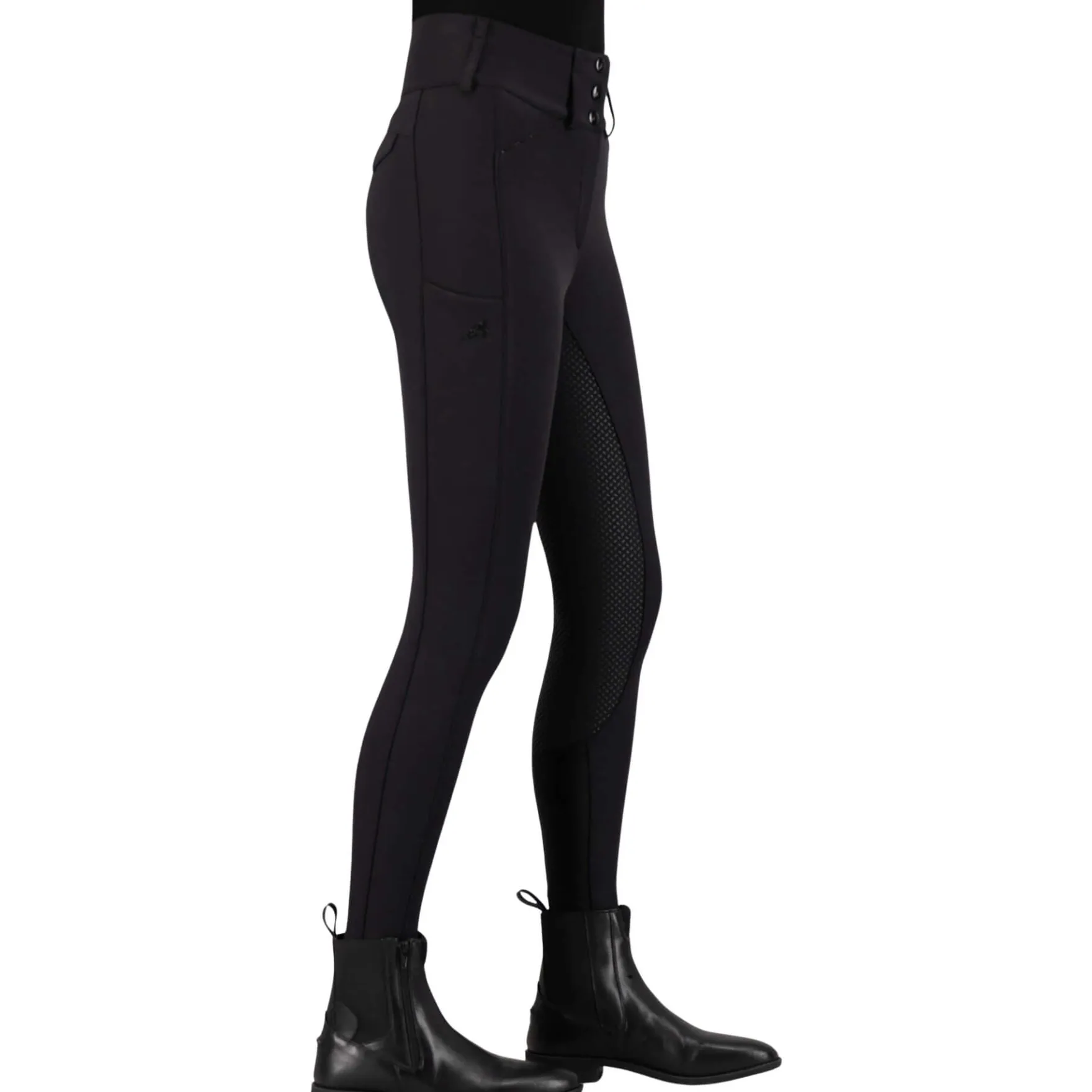 Reithose Damen ESAurelle Diamond, Vollbesatz, Full-Grip, High Waist