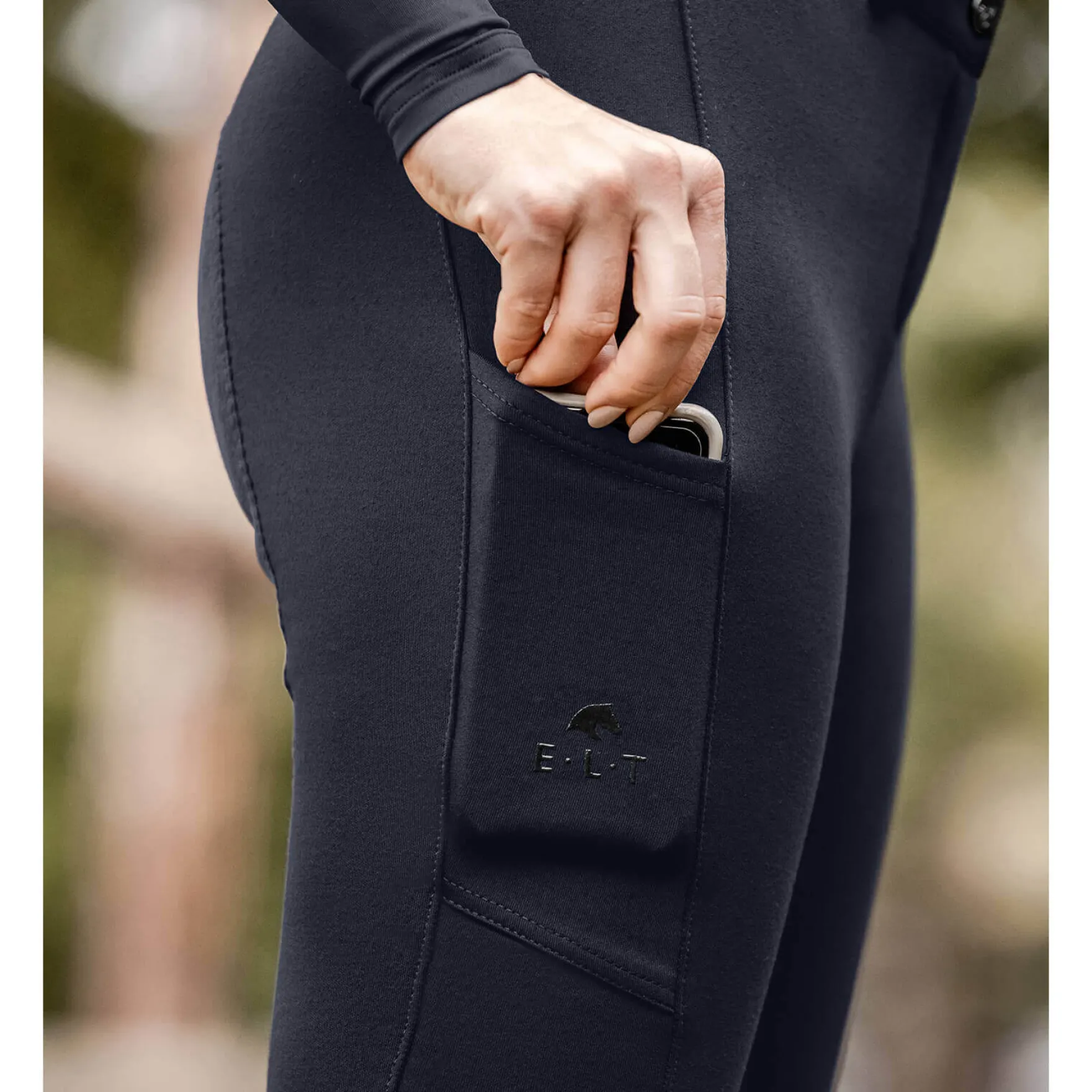 Reithose Damen Essential, Jodhpur, Vollbesatz, Kunstleder