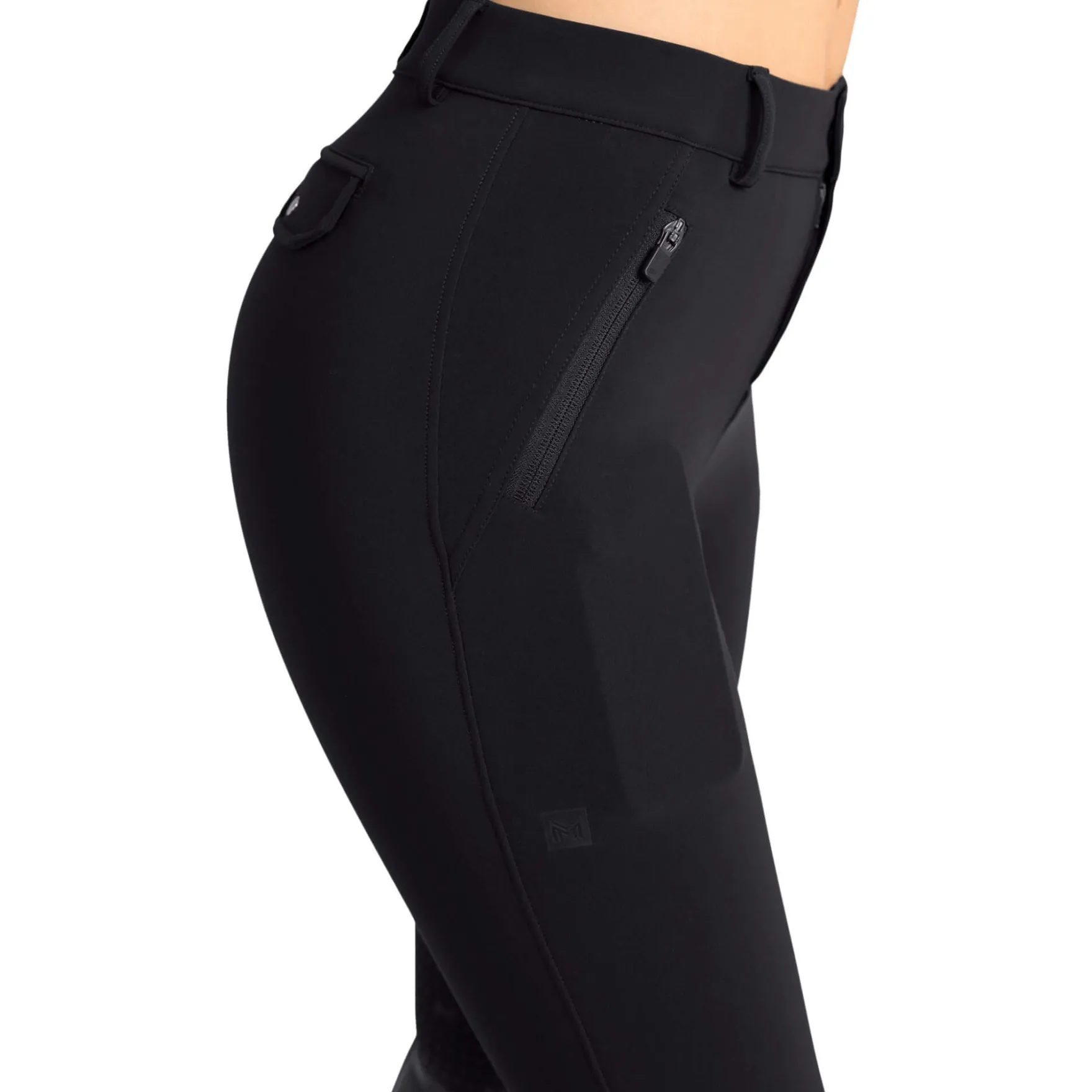 Reithose Damen Geo, Vollbesatz, Full-Grip, High Waist