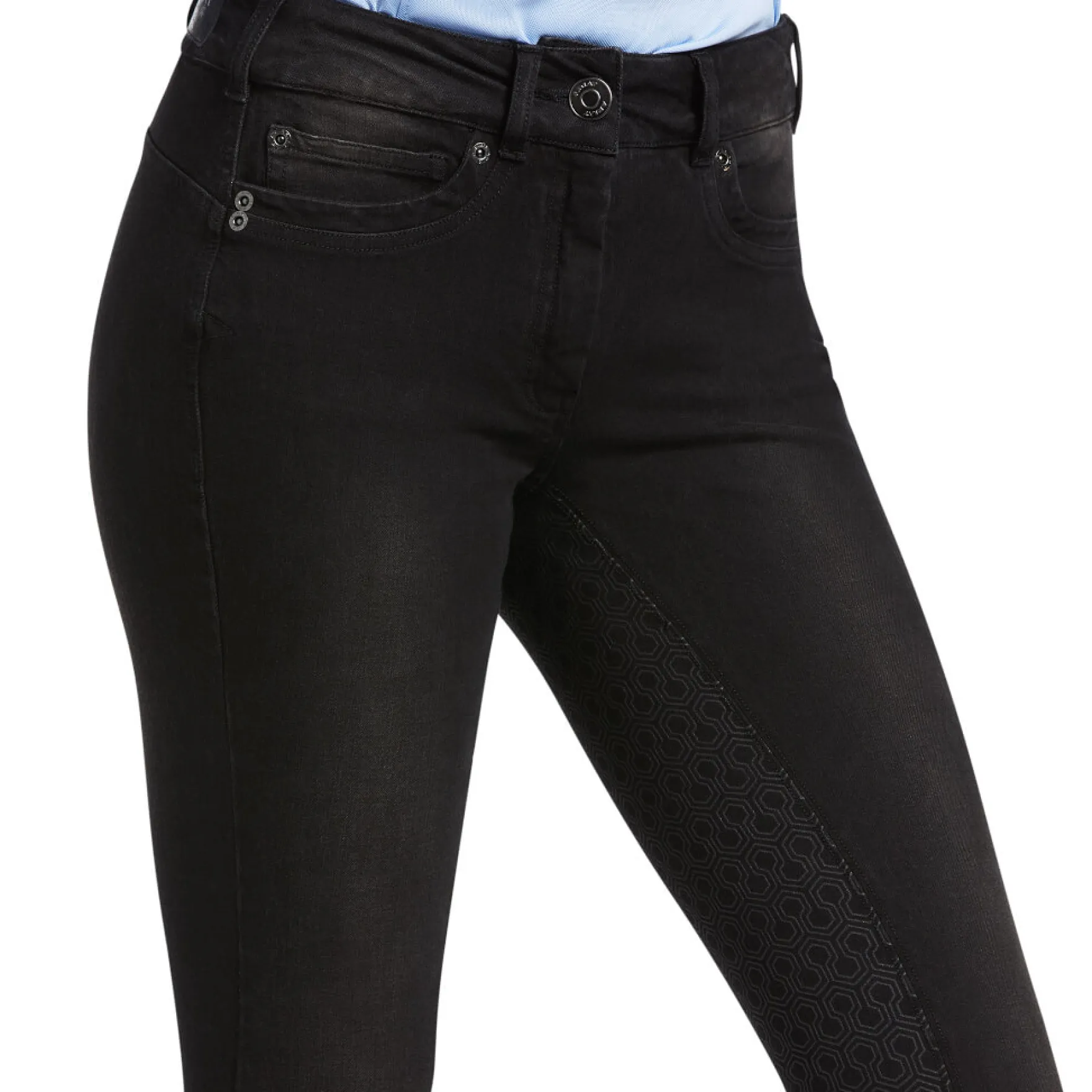 Reithose Damen Halo Denim FS FS22, Vollbesatz. Full-Grip