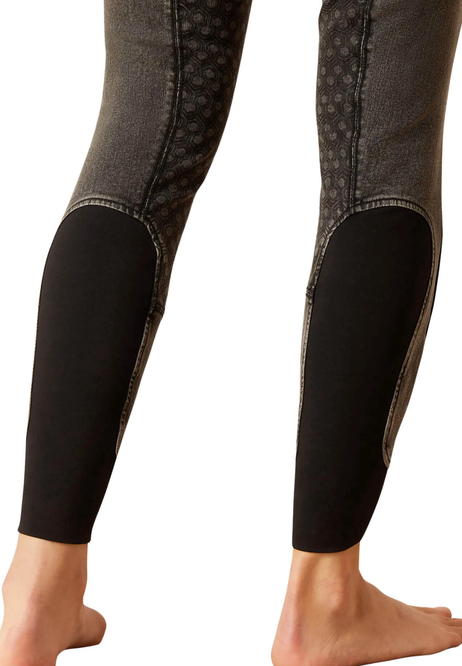 Reithose Damen Halo G Denim, Jeansreithose, Vollbesatz, Full-Grip