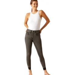Reithose Damen Halo G Denim, Jeansreithose, Vollbesatz, Full-Grip