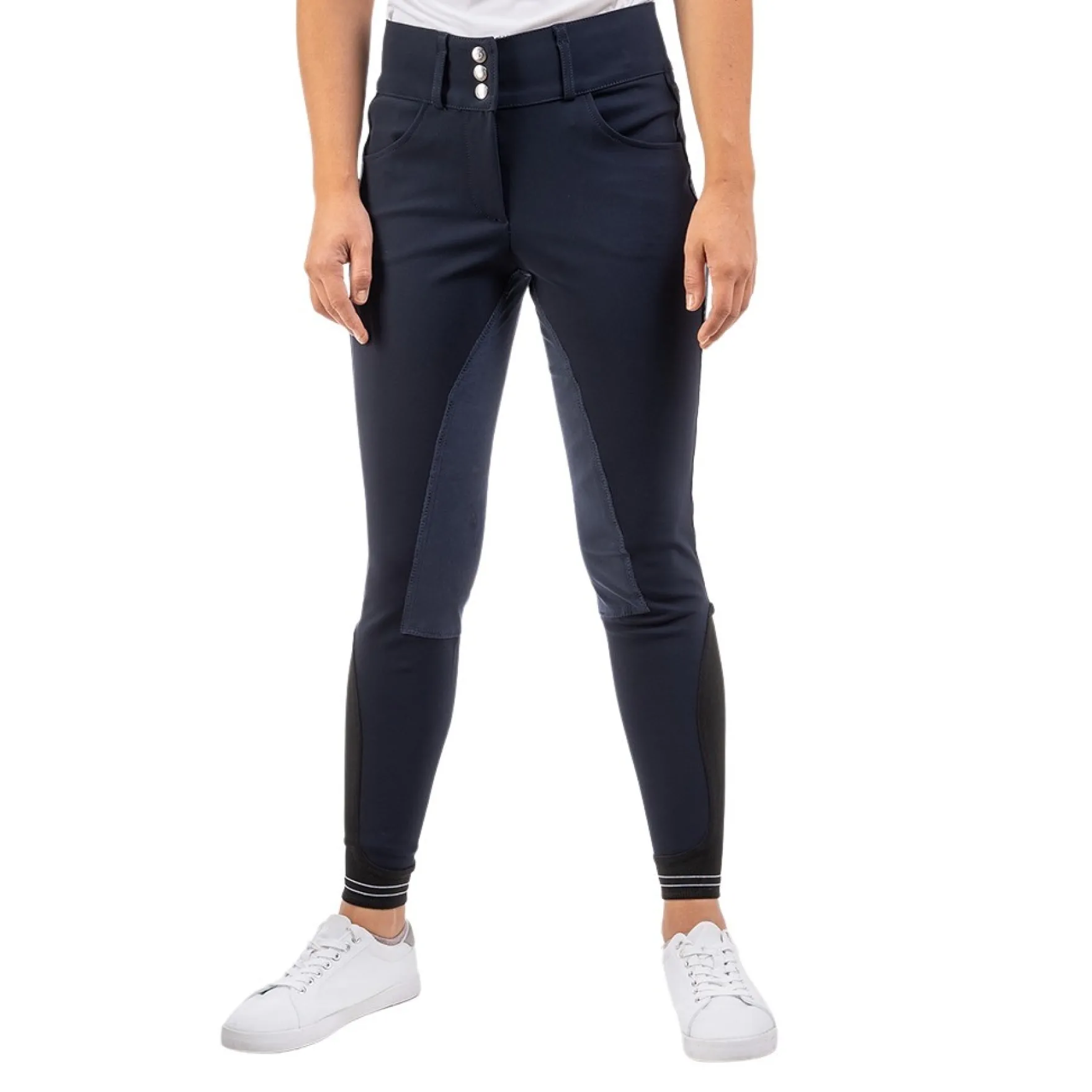 Reithose Damen High Waist Full Suede Seat FS22, Vollbesatz, Lederbesatz