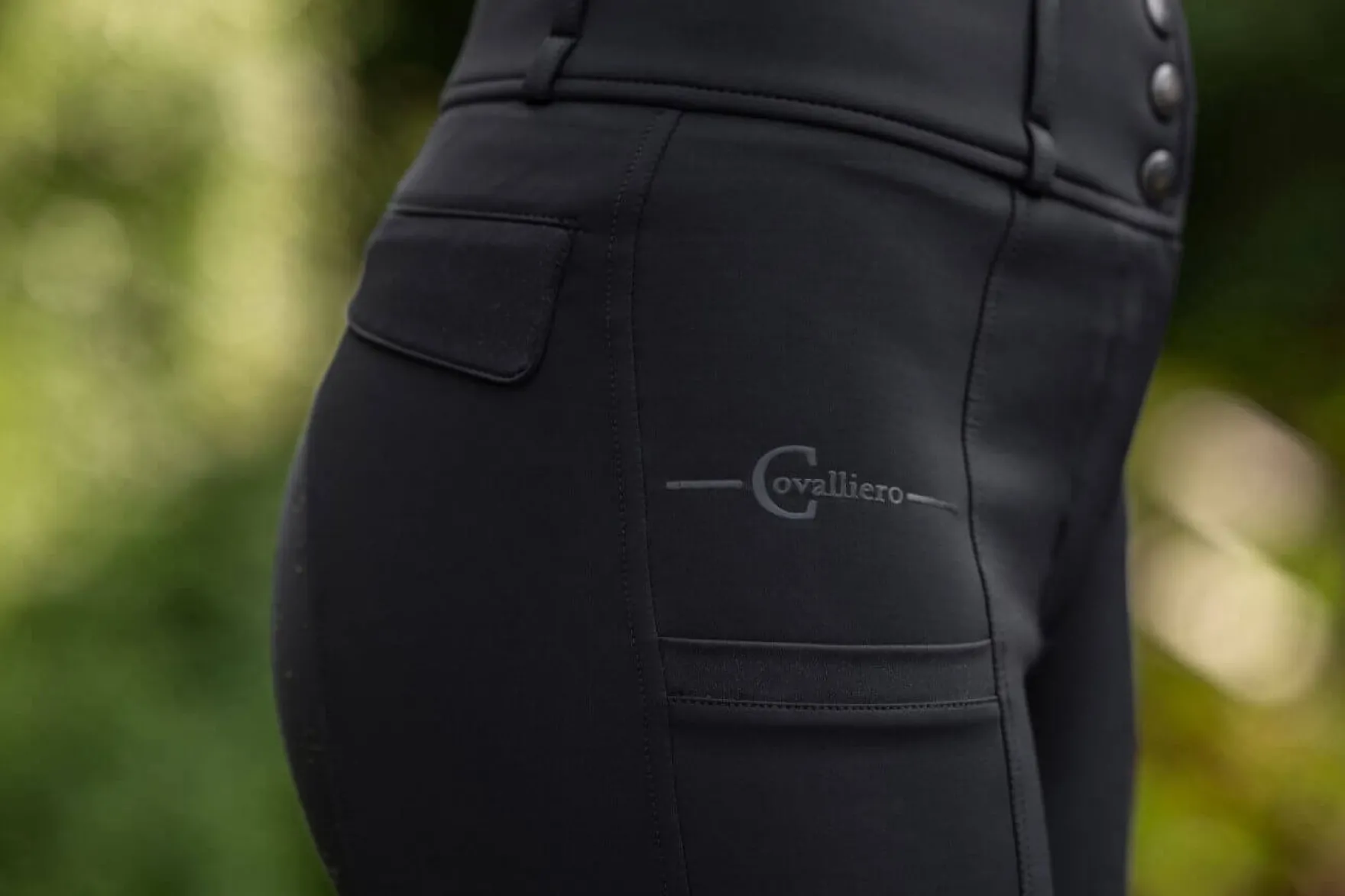Reithose Damen High Waist, Vollbesatz, Full-Grip